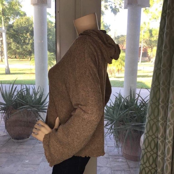 Mocha Ribbed hooded top - Picture 12 of 12